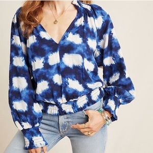 Anthropologie Porridge Tie Dye Blouse-Medium